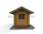 Проект Русская баня 5 (Компактная баня с только необходимыми помещениями - комната отдыха и парная)